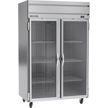 Beverage Air HF2HC-1G 52.00'' 46.29 cu. ft. Top Mounted 2 Section Glass Door Reach-In Freezer