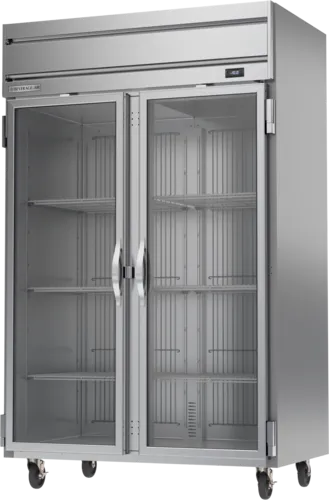 Beverage Air HFS2HC-1G 52.00'' 46.29 cu. ft. Top Mounted 2 Section Glass Door Reach-In Freezer