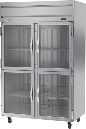 Beverage Air HFS2HC-1HG 52.00'' 46.29 cu. ft. Top Mounted 2 Section Glass Door Reach-In Freezer