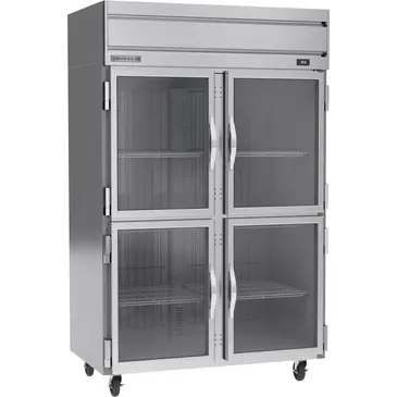 Beverage Air HR2HC-1HG 52.00'' 46.88 cu. ft. Top Mounted 2 Section Glass Half Door Reach-In Refrigerator