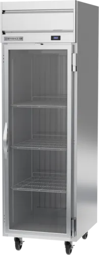 Beverage Air HRP1HC-1G 26'' 22.28 cu. ft. Top Mounted 1 Section Glass Door Reach-In Refrigerator