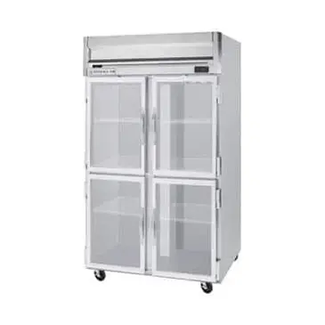 Beverage Air HRP2HC-1HG 52.00'' 46.88 cu. ft. Top Mounted 2 Section Glass Half Door Reach-In Refrigerator