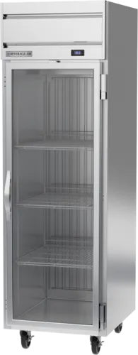 Beverage Air HRPS1HC-1G 26'' 22.28 cu. ft. Top Mounted 1 Section Glass Door Reach-In Refrigerator