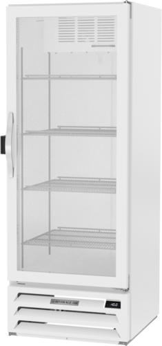 Beverage Air MMF12HC-1-W-IQ 25.38'' 11.8 cu. ft. 1 Section White Glass Door Merchandiser Freezer