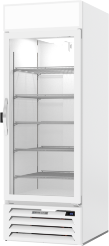 Beverage Air MMF23HC-1-W-IQ 29.5'' 22.5 cu. ft. 1 Section White Glass Door Merchandiser Freezer