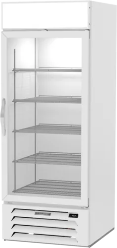 Beverage Air MMF27HC-1-W 30'' 26.57 cu. ft 1 Section White Glass Door Merchandiser Freezer