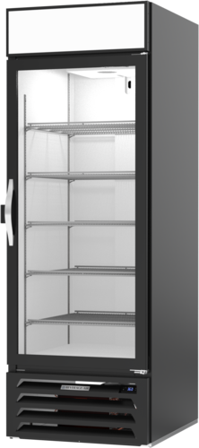 Beverage Air MMR23HC-1-B-IQ 28.25'' Black 1 Section Swing Refrigerated Glass Door Merchandiser