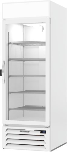 Beverage Air MMR23HC-1-W-IQ 28.25'' White 1 Section Swing Refrigerated Glass Door Merchandiser