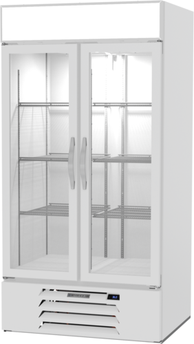 Beverage Air MMR35HC-1-W 39.50'' Section Refrigerated Glass Door Merchandiser