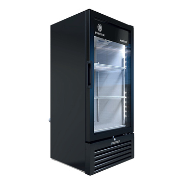 Beverage Air MT10-1B 24.88'' Black 1 Section Swing Refrigerated Glass Door Merchandiser
