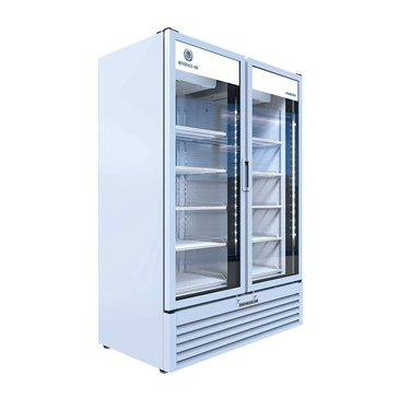 Beverage Air MT53-1W 54.25'' White 2 Section Swing Refrigerated Glass Door Merchandiser