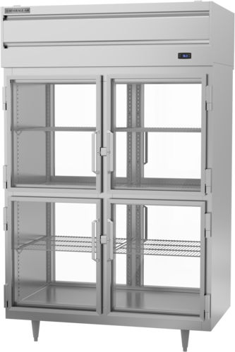 Beverage Air PRD2HC-1BHG 52.13'' 48.0 cu. ft. 2 Section Glass Half Door Pass-Thru Refrigerator