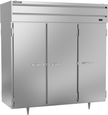 Beverage Air PRD3HC-1AS 77.75'' 75.1 cu. ft. 3 Section Solid Door Pass-Thru Refrigerator
