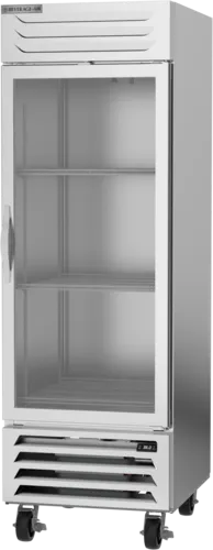 Beverage Air RB23HC-1G 27'' 23.1 cu. ft. Bottom Mounted 1 Section Glass Door Reach-In Refrigerator