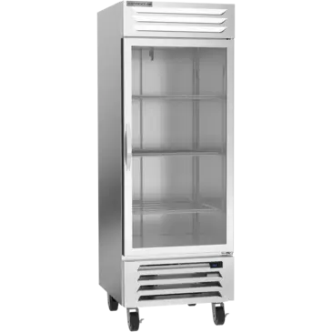 Beverage Air RB27HC-1G 30'' 25.88 cu. ft. Bottom Mounted 1 Section Glass Door Reach-In Refrigerator