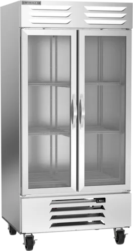 Beverage Air RB35HC-1G 39.50'' 2 Section Glass Door Reach-In Refrigerator