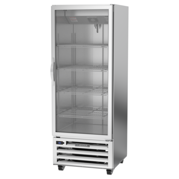Beverage Air RI18HC-G 27.25'' 16.85 cu. ft. Bottom Mounted 1 Section Glass Door Reach-In Refrigerator