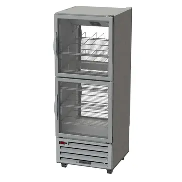 Beverage Air RID18HC-HG 27.25'' 18.38 cu. ft. Bottom Mounted 1 Section Glass Half Door Reach-In Refrigerator