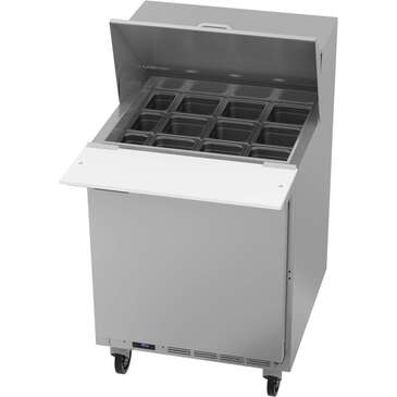 Beverage Air SPE27HC-12M 27'' 1 Door Counter Height Mega Top Refrigerated Sandwich / Salad Prep Table