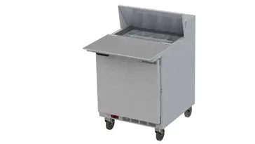 Beverage Air SPE27HC-C 27'' 1 Door Counter Height Refrigerated Sandwich / Salad Prep Table with Cutting Top