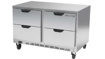 Beverage Air UCFD48AHC-4 48'' 2 Section Undercounter Freezer with Solid 4 Drawers and Front Breathing Compressor