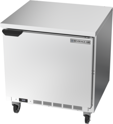 Beverage Air WTF32AHC-FLT 32'' 1 Door Counter Height Worktop Freezer with Side / Rear Breathing Compressor - 7.2 cu. ft.