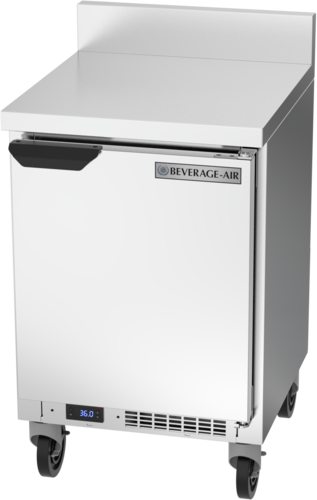 Beverage Air WTR20HC-FIP 20'' 1 Door Counter Height Worktop Refrigerator with Side / Rear Breathing Compressor - 2.7 cu. ft.