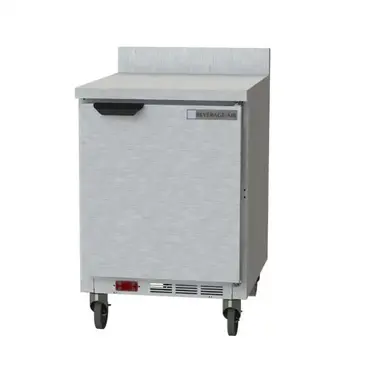 Beverage Air WTR24AHC-FIP 24'' 1 Door Counter Height Worktop Refrigerator with Side / Rear Breathing Compressor - 5.16 cu. ft.