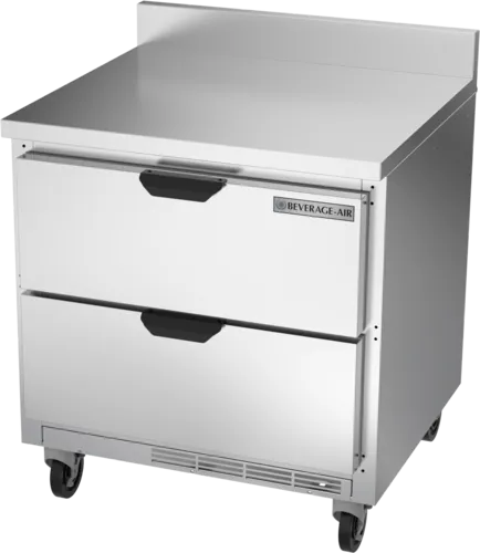 Beverage Air WTRD32AHC-2-FIP 32'' 2 Drawer Counter Height Worktop Refrigerator with Side / Rear Breathing Compressor - 7.2 cu. ft.