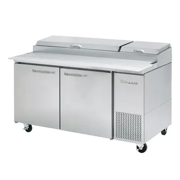 Blue Air BAPP67-HC 67'' 2 Door Counter Height Refrigerated Pizza Prep Table