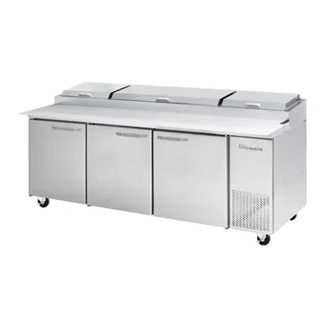 Blue Air BAPP93-HC 93.25'' 3 Door Counter Height Refrigerated Pizza Prep Table