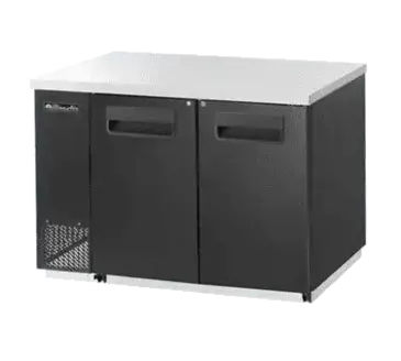 Blue Air BBB59-2S-HC Silver 2 Solid Door Refrigerated Back Bar Storage Cabinet, 115 Volts