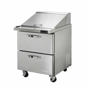 Blue Air BLMT28-D2-HC 27.5'' 2 Drawer Counter Height Mega Top Refrigerated Sandwich / Salad Prep Table