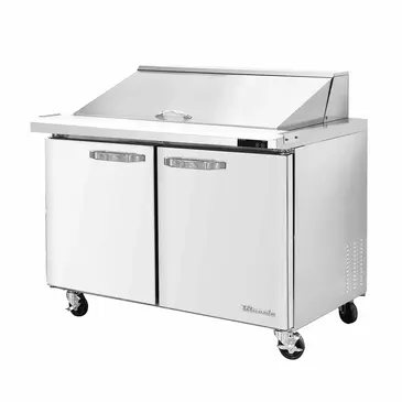 Blue Air BLMT36-HC 36.38'' 2 Door Counter Height Mega Top Refrigerated Sandwich / Salad Prep Table