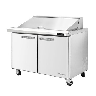 Blue Air BLMT48-HC 48.38'' 2 Door Counter Height Mega Top Refrigerated Sandwich / Salad Prep Table