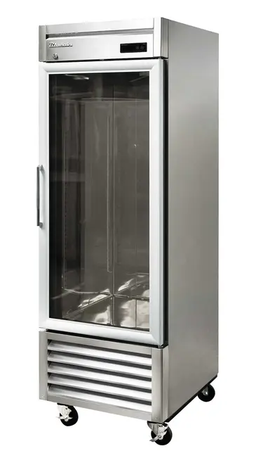 Blue Air BSR23GP-HC 26.75'' 23 cu. ft. Bottom Mounted 1 Section Glass Door Reach-In Refrigerator