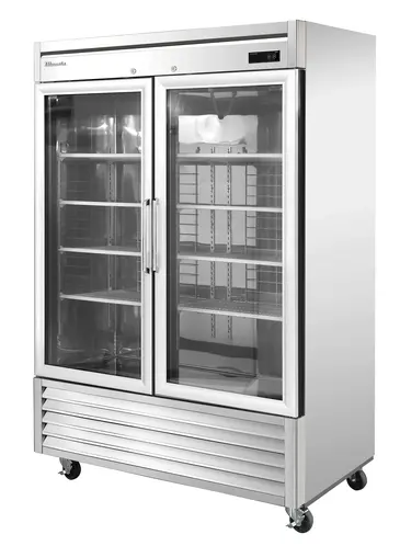 Blue Air BSR49GP-HC 54'' 49 cu. ft. Bottom Mounted 2 Section Glass Door Reach-In Refrigerator