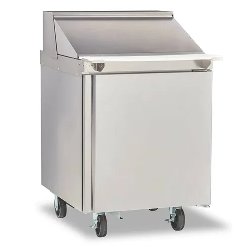 Delfield 4427NP-12M 27.13'' 1 Door Counter Height Mega Top Refrigerated Sandwich / Salad Prep Table