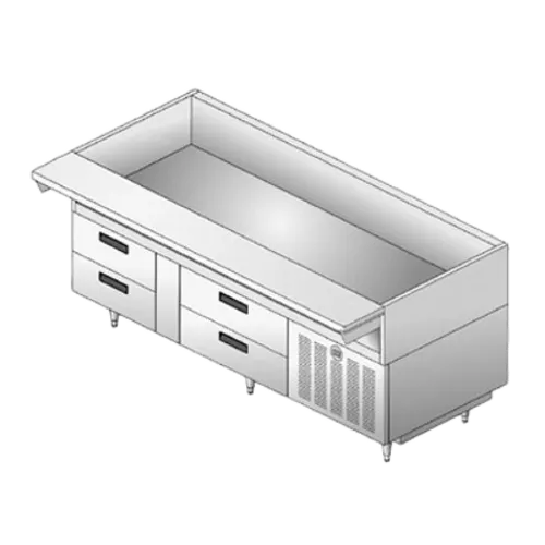 Delfield F17FC94P Equipment Stand,  94" long,  freezer drawer base with (2) 32" drawers