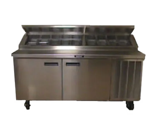 Delfield F18DC60P Refrigerated Pizza/Sandwich Prep Table,  two-section,  (1) 19" & (1) 27" door