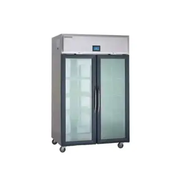 Delfield GAR3P-GH 83'' 71 cu. ft. Top Mounted 3 Section Glass Half Door Reach-In Refrigerator