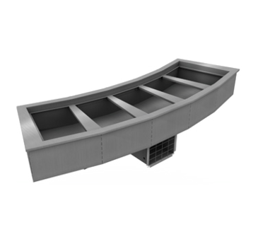 Delfield N8144-BRP Drop-In Curved Mechanically Cooled Cold Pan