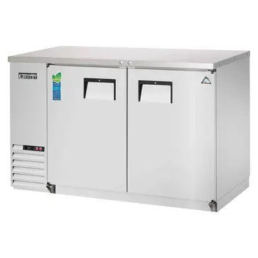Everest Refrigeration EBB59-SS Silver 2 Solid Door Refrigerated Back Bar Storage Cabinet, 115 Volts