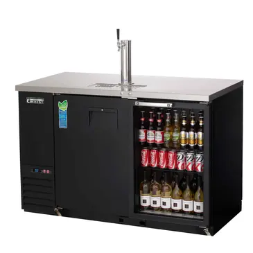 Everest Refrigeration EBD2-BBG 1 Tap 1/2 Barrel Draft Beer Cooler - Black, 1 Keg Capacity, 115 Volts