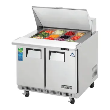 Everest Refrigeration EPBSR2 35.63'' 2 Door Counter Height Mega Top Refrigerated Sandwich / Salad Prep Table