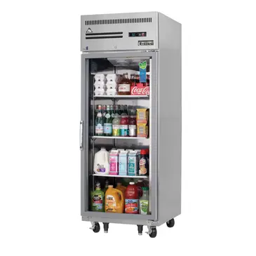 Everest Refrigeration ESGR1 29.25'' 23 cu. ft. Top Mounted 1 Section Glass Door Reach-In Refrigerator