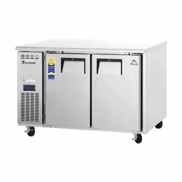 Everest Refrigeration ETF2-24 47.5'' 2 Section Undercounter Freezer with 2 Left/Right Hinged Solid Doors and Front Breathing Compressor