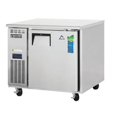 Everest Refrigeration ETR1-24 35.63'' 1 Section Undercounter Refrigerator with 1 Right Hinged Solid Door and Side / Rear Breathing Compressor