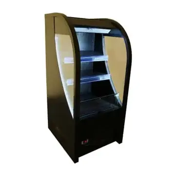 Excellence AC-6HC 25.5'' Black Vertical Air Curtain Open Display Merchandiser with 3 Shelves
