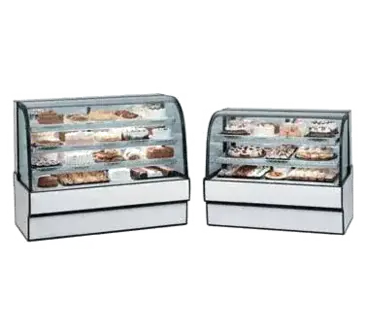 Federal Industries CGR3642 36'' Curved Glass Silver Refrigerated Bakery Display Case with 2 Shelves